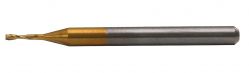 Fresa Topo Reto Espiral 1.0mm, 2 Cortes e Área de Corte de 4.0mm - Metal Duro com Titânio